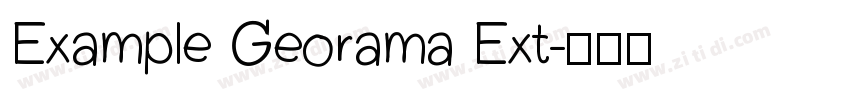 Example Georama Ext字体转换